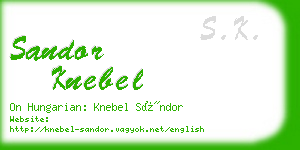 sandor knebel business card